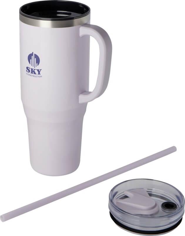 Caneca com palhinha com isolamento térmico certificação RCS de 1200 ml "Melbourne"