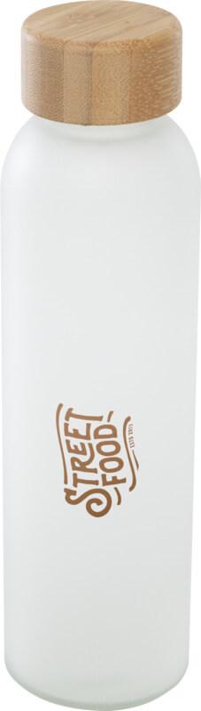 Garrafa de vidro sódico-cálcico fosco com tampa de bambu de 500 ml "Lume"