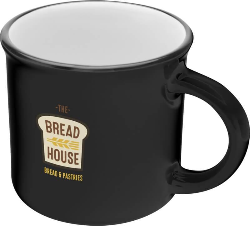 Caneca de cerâmica de 240 ml “Bari” com acabamento brilhante