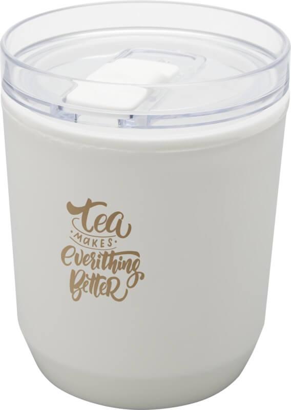 Copo térmico de parede dupla de plástico reciclado de 180 ml "Hudson"