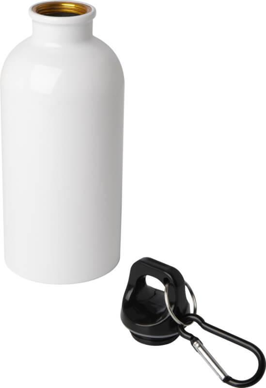 PF 100860 2 10086001 E1 Garrafa de água com mosquetão de parede única de aço inoxidável com certificação RCS de 400 ml "Oregon" - Image 3