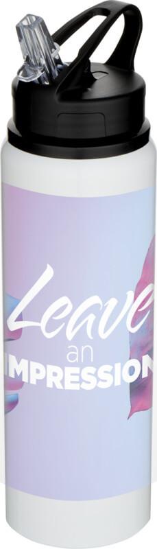 Garrafa de água de aço inoxidável de parede única reciclada RCS de 800 ml "Fitz"