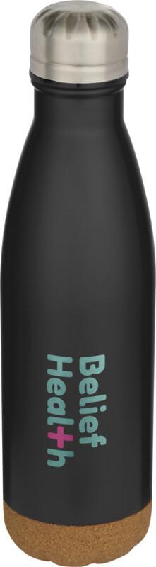 Garrafa de água de aço inoxidável com isolamento a vácuo de parede dupla de 500 ml com detalhes em cortiça "Cove"