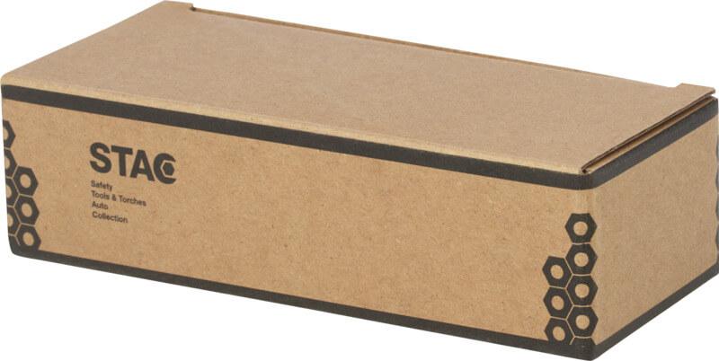 Lanterna com dínamo solar e mosquetão de plástico reciclado "Helios"