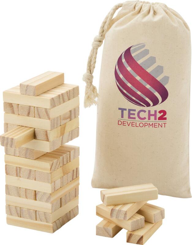 Jogo de equilíbrio de torre de madeira "Jumble"