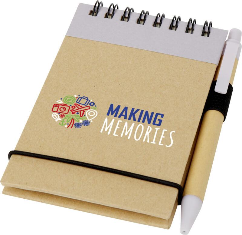 PF 106269 8 10626991 PP Y1 Caderno de bloco de notas A7 em papel reciclado e com caneta "Zuse" - Image 9