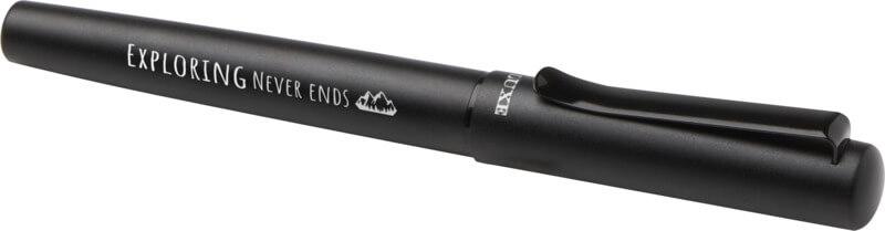 Caneta de aparo em alumínio reciclado "Lucetta" (tinta preta)