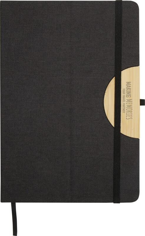 Conjunto de bloco de notas de capa dura A5 e caneta esferográfica para presente "Laura" (tinta preta)