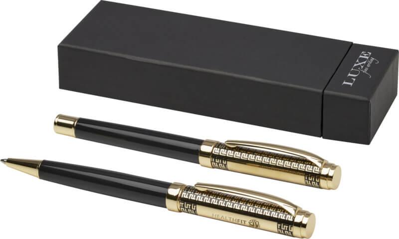 Conjunto de caneta rollerball e esferográfica "Legato" (tinta azul)