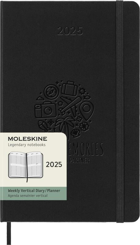 Agenda vertical de capa dura L para 12 meses "Moleskine"