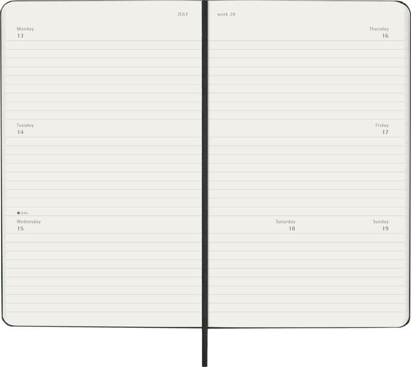 PF 107941 4 10794190 E3 Agenda semanal horizontal de capa dura L para 12 meses "Moleskine" - Image 5