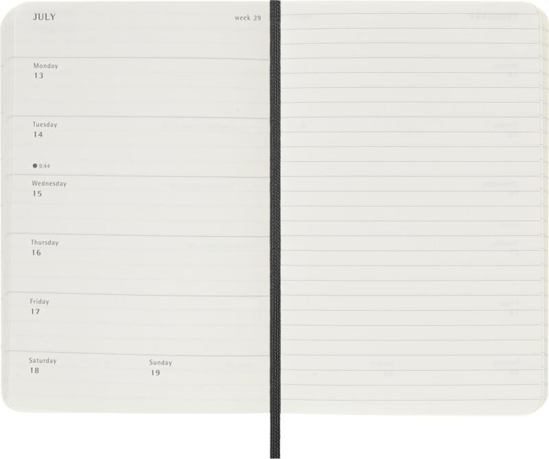 PF 107949 4 10794990 E3 Agenda semanal de bolso de capa mole para 12 meses "Moleskine" - Image 5