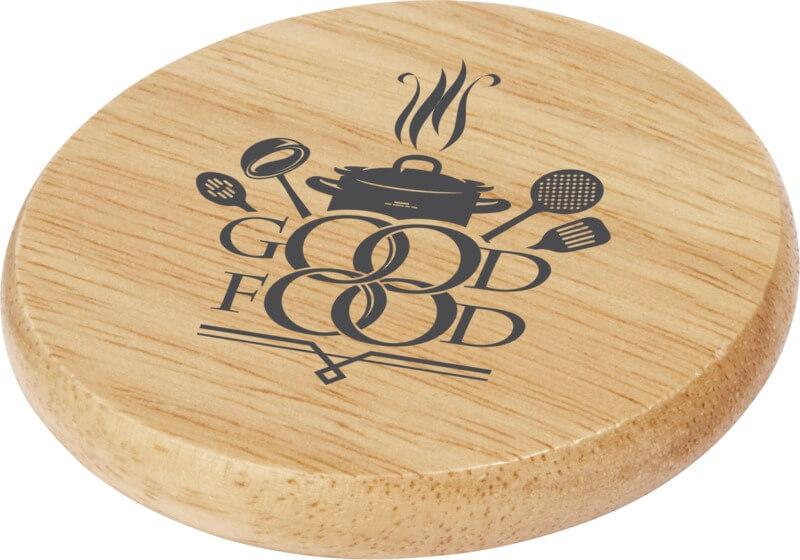 Base para copos em madeira com abre garrafas "Scoll"