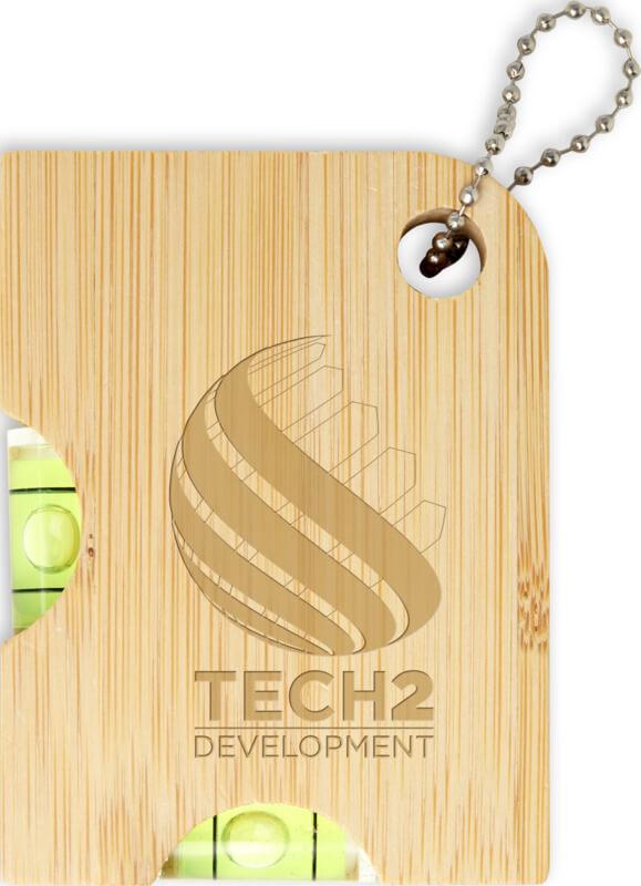 Abridor de garrafas de bambu com nível "Levo"