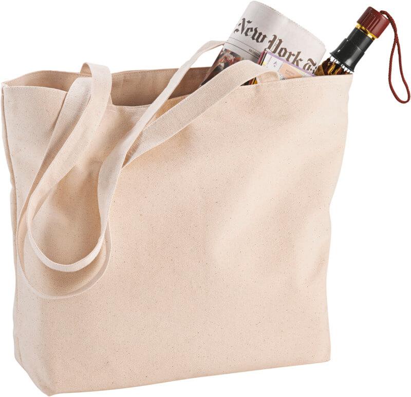 PF 120331 5 12033100 E2 Saco Tote de algodão 320 g/m² com fecho "Ningbo" - Image 6