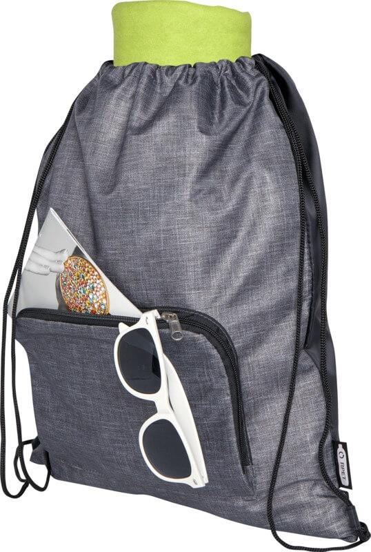 PF 120646 3 12064680 E1 Saco de cordão dobrável reciclado de 7L "Ash" - Image 4