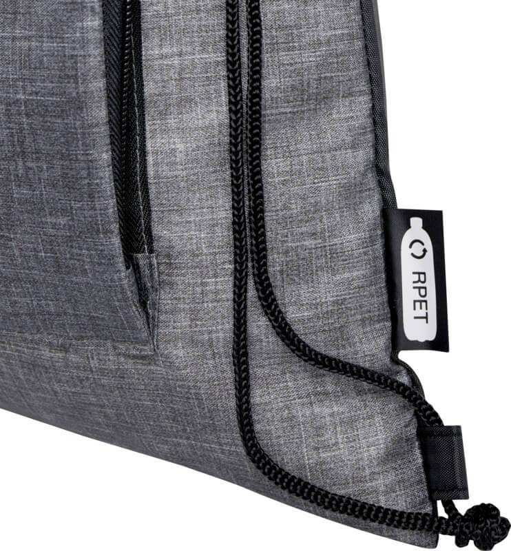 PF 120646 6 12064680 D1 Saco de cordão dobrável reciclado de 7L "Ash" - Image 7