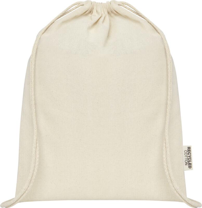 Saco de algodão reciclado GRS com cordão de 140 g/m² "Oregon"