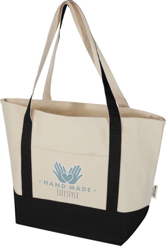 Saco de algodão reciclado GRS de 320 g/m² "Sam"