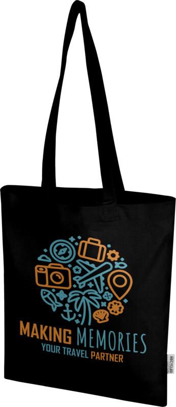 Saco de algodão reciclado GRS de 140 g/m² de 7 L "Madras Blend"