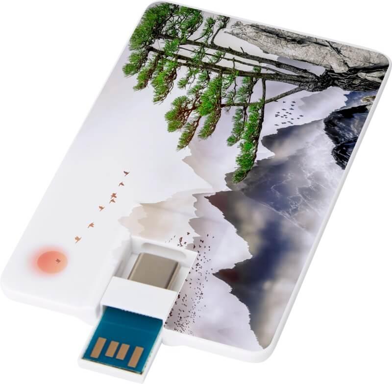 Unidade USB de 32 GB com Tipo C e USB-A 3.0 "Duo Slim"