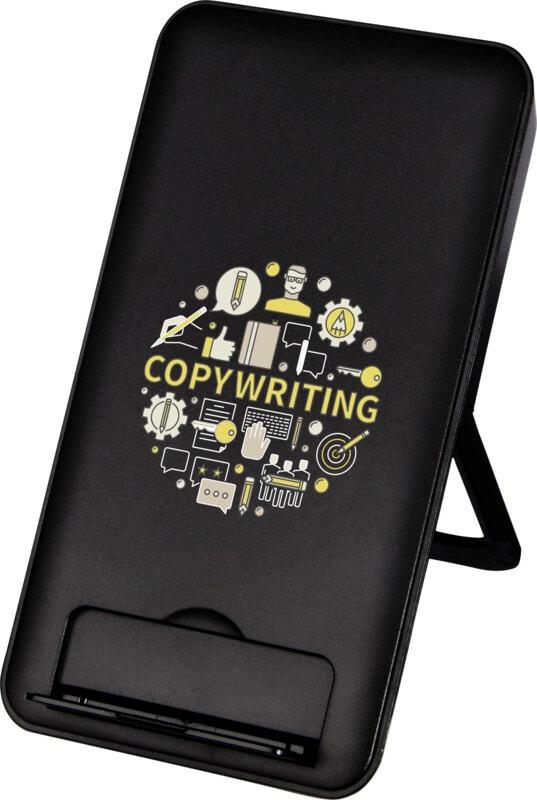 Base de carregamento sem fios de 10 W, em plástico reciclado com suporte de telemóvel "Loop"