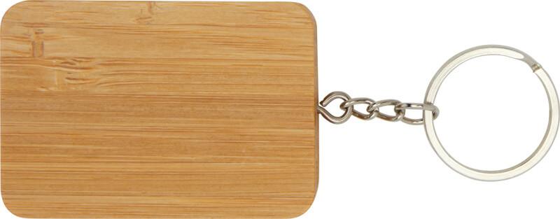 PF 124329 1 12432906 F1 Porta-chaves retrátil de bambu 6 em 1 com cabo de carregamento "Reel" - Image 2