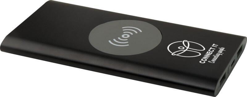 Powerbank sem fios de alumínio reciclado tipo C de 8000 mAh "Juice"