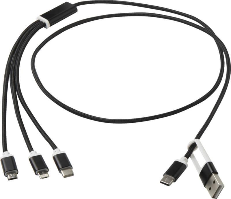 PF 124386 4 12438690 E3 Cabo de carregamento 5 em 1 de alumínio reciclado "Versatile" - Image 5