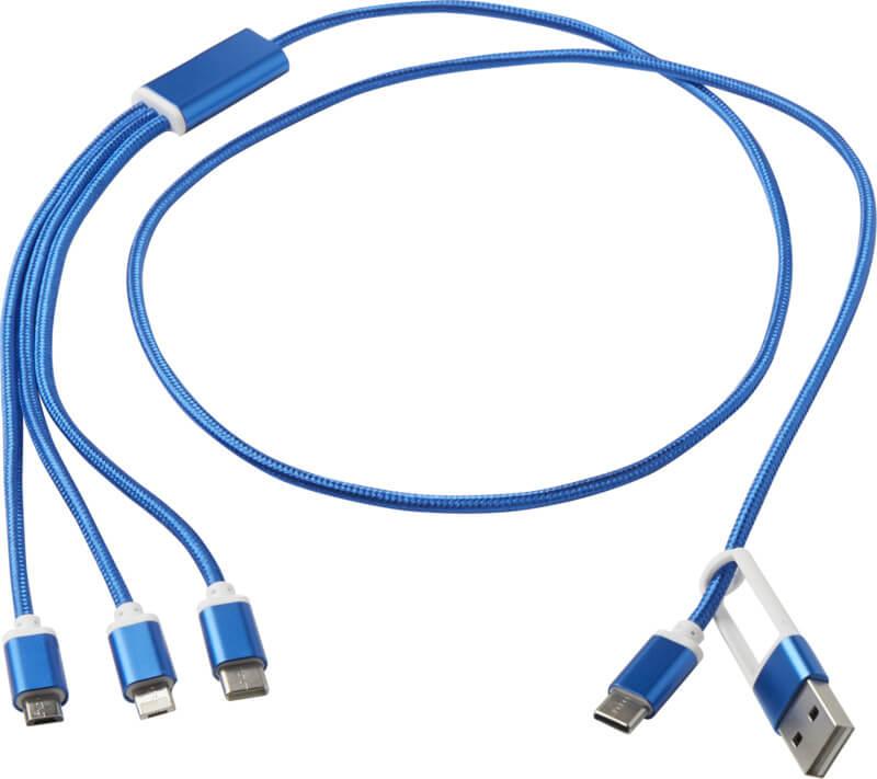 PF 124386 9 12438653 E3 Cabo de carregamento 5 em 1 de alumínio reciclado "Versatile" - Image 10