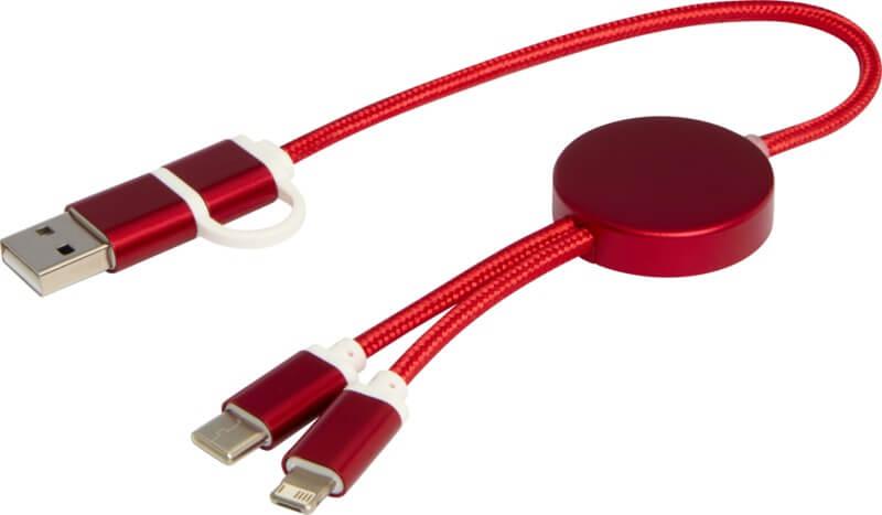 PF 124424 11 12442421 E1 Cabo de sincronização de dados e de carregamento rápido de 27 W de 30 cm de alumínio e plástico reciclados 5 em 1 "Alasia" - Image 12