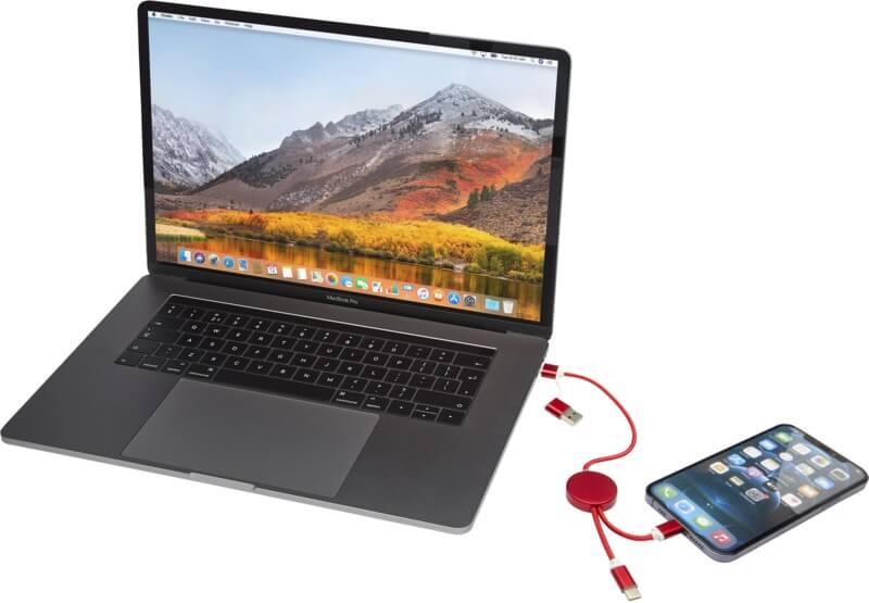 PF 124424 13 12442421 E3 Cabo de sincronização de dados e de carregamento rápido de 27 W de 30 cm de alumínio e plástico reciclados 5 em 1 "Alasia" - Image 14