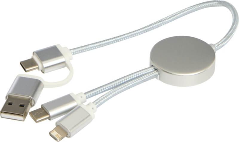 PF 124424 19 12442481 E2 Cabo de sincronização de dados e de carregamento rápido de 27 W de 30 cm de alumínio e plástico reciclados 5 em 1 "Alasia" - Image 20