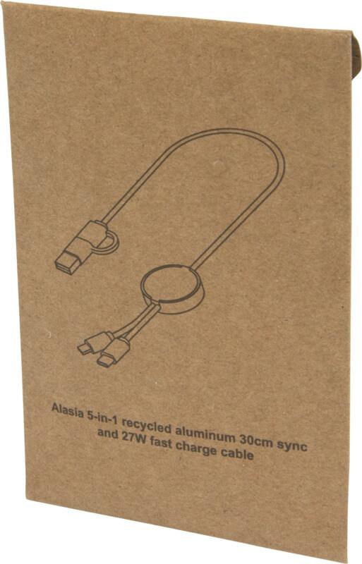 PF 124424 22 12442453 P1 Cabo de sincronização de dados e de carregamento rápido de 27 W de 30 cm de alumínio e plástico reciclados 5 em 1 "Alasia" - Image 23