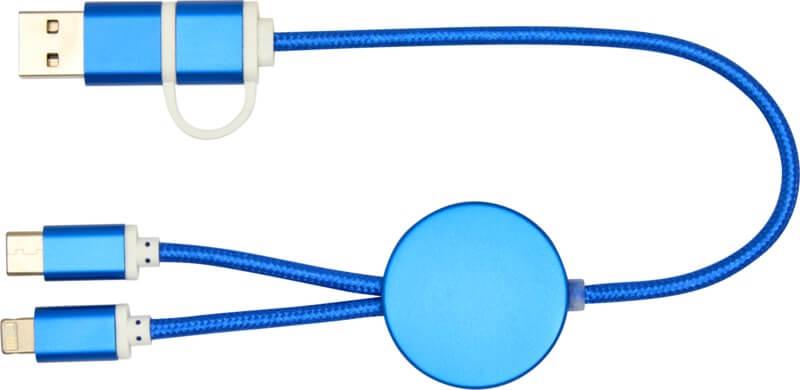 PF 124424 23 12442453 F1 Cabo de sincronização de dados e de carregamento rápido de 27 W de 30 cm de alumínio e plástico reciclados 5 em 1 "Alasia" - Image 24