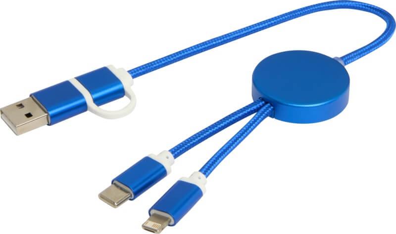 PF 124424 25 12442453 E1 Cabo de sincronização de dados e de carregamento rápido de 27 W de 30 cm de alumínio e plástico reciclados 5 em 1 "Alasia" - Image 26