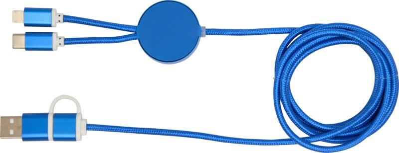 PF 124425 17 12442553 B1 Cabo de sincronização de dados e de carregamento rápido de 27 W de 150 cm de alumínio e plástico reciclados 5 em 1 "Alasia" - Image 18