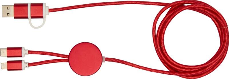 PF 124425 23 12442521 F1 Cabo de sincronização de dados e de carregamento rápido de 27 W de 150 cm de alumínio e plástico reciclados 5 em 1 "Alasia" - Image 24