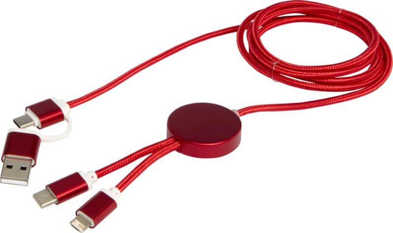 PF 124425 26 12442521 E2 Cabo de sincronização de dados e de carregamento rápido de 27 W de 150 cm de alumínio e plástico reciclados 5 em 1 "Alasia" - Image 27