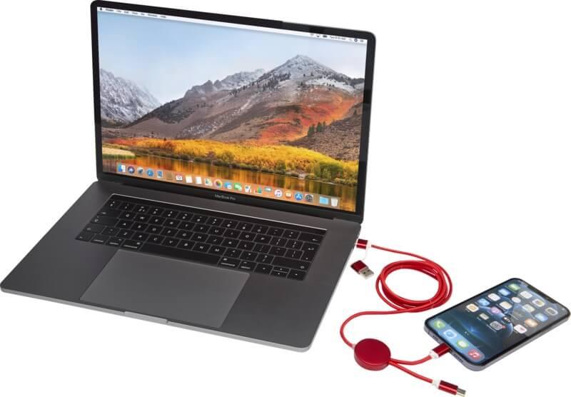 PF 124425 27 12442521 E3 Cabo de sincronização de dados e de carregamento rápido de 27 W de 150 cm de alumínio e plástico reciclados 5 em 1 "Alasia" - Image 28