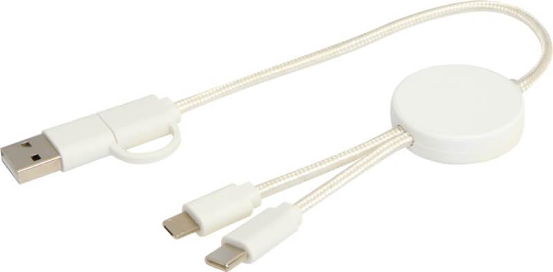 PF 124427 11 12442701 E1 Cabo de sincronização de dados e de carregamento rápido de 27 W de 30 cm de plástico reciclado 5 em 1 "Citala" - Image 12