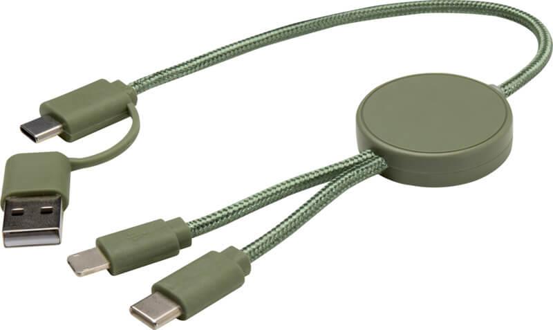 PF 124427 19 12442762 E2 Cabo de sincronização de dados e de carregamento rápido de 27 W de 30 cm de plástico reciclado 5 em 1 "Citala" - Image 20