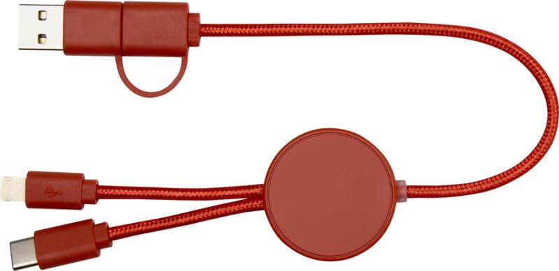 PF 124427 23 12442732 F1 Cabo de sincronização de dados e de carregamento rápido de 27 W de 30 cm de plástico reciclado 5 em 1 "Citala" - Image 24