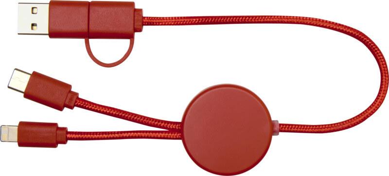 PF 124427 24 12442732 B1 Cabo de sincronização de dados e de carregamento rápido de 27 W de 30 cm de plástico reciclado 5 em 1 "Citala" - Image 25