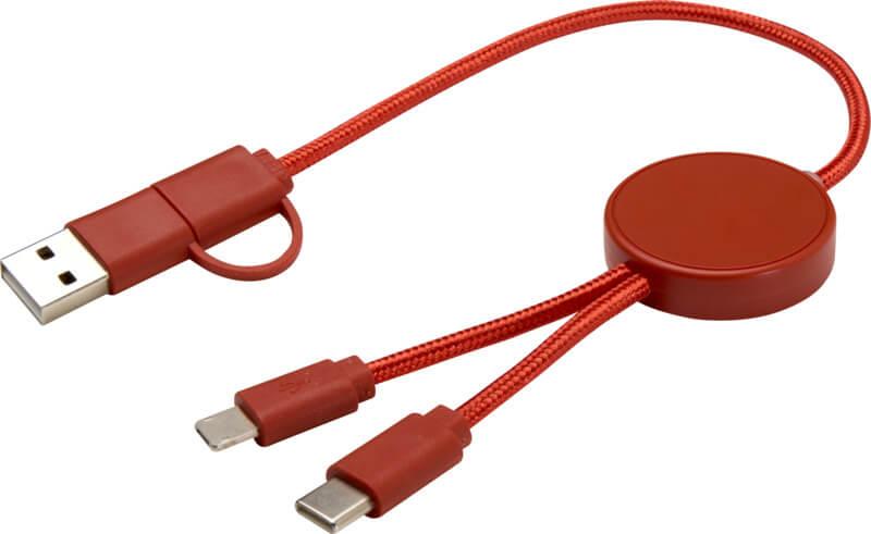 PF 124427 25 12442732 E1 Cabo de sincronização de dados e de carregamento rápido de 27 W de 30 cm de plástico reciclado 5 em 1 "Citala" - Image 26