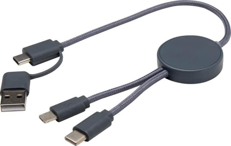 PF 124427 33 12442755 E2 Cabo de sincronização de dados e de carregamento rápido de 27 W de 30 cm de plástico reciclado 5 em 1 "Citala" - Image 34