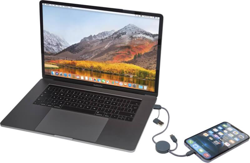 PF 124427 34 12442755 E3 Cabo de sincronização de dados e de carregamento rápido de 27 W de 30 cm de plástico reciclado 5 em 1 "Citala" - Image 35