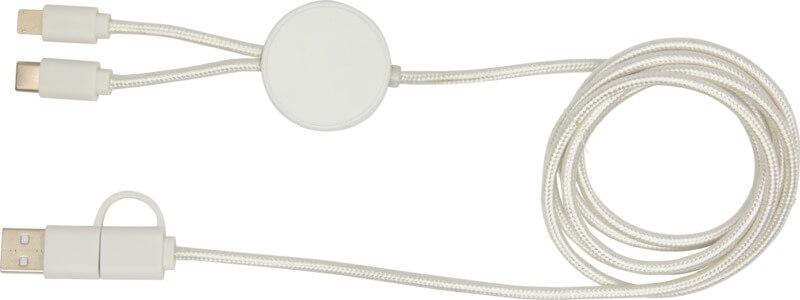 PF 124428 10 12442801 B1 Cabo de sincronização de dados e de carregamento rápido de 27 W de 150 cm de plástico reciclado 5 em 1 "Citala" - Image 11