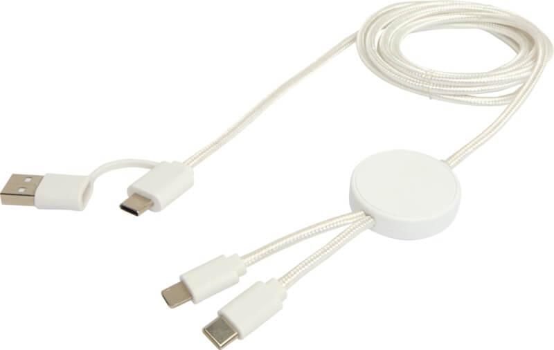 PF 124428 12 12442801 E2 Cabo de sincronização de dados e de carregamento rápido de 27 W de 150 cm de plástico reciclado 5 em 1 "Citala" - Image 13