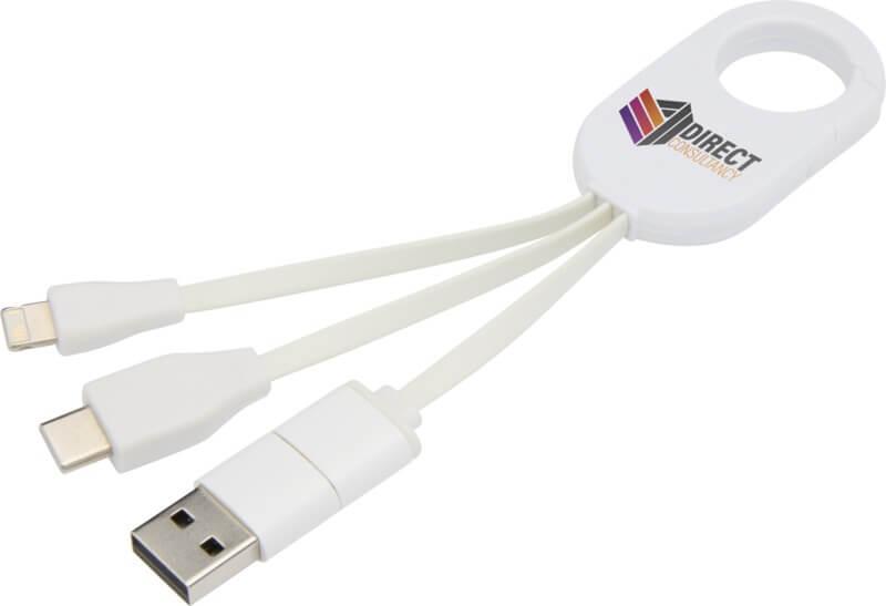 Cabo de carregamento de alumínio reciclado 4 em 1 "Troop"